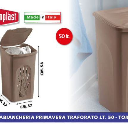 Stefanplast Portabiancheria Primavera Lt.50 E Lt.25 Traforato E Non Traforato