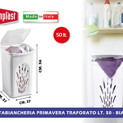 Stefanplast Portabiancheria Primavera Lt.50 E Lt.25 Traforato E Non Traforato