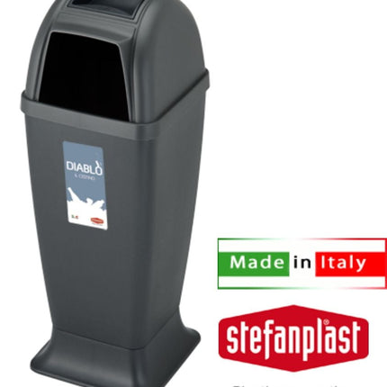 CESTINO DIABLO CON POSACENERE ANTRACITE Stefanplast