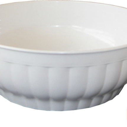 Stefanplast Insalatiera Costolata In Plastica Bianca Bpa Free, Lavabile In Lavastoviglie 16 cm Stefanplast