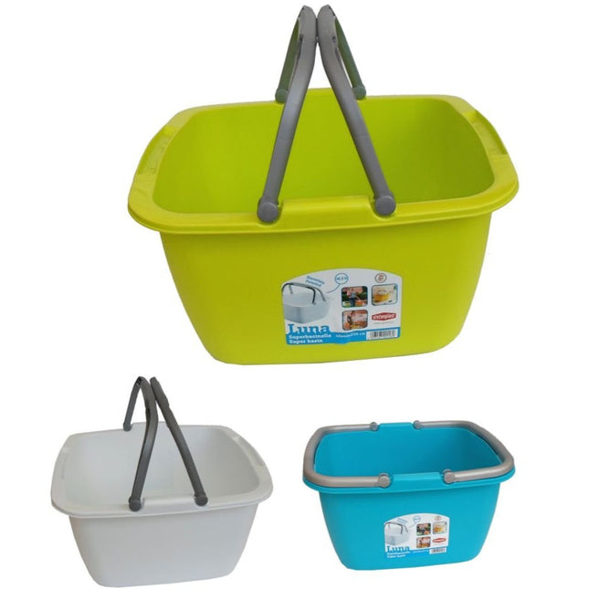 Stefanplast Superbacinella Quadra Con Manici In Diverse Capacità Per Uso Versatile E Pratico 13 litri Stefanplast