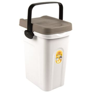 Pet Food Container Lt.7 Fusto Bianco Cop. Tortora-