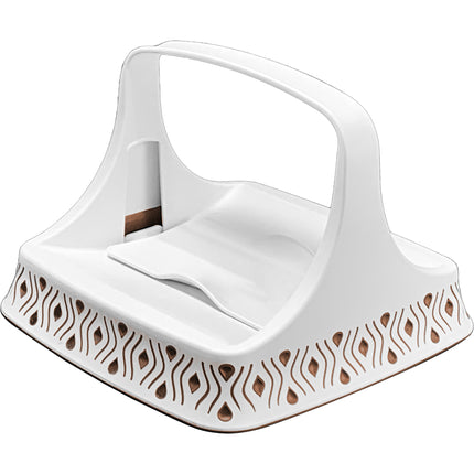 Stefanplast Portatovaglioli Orizzontale Tosca Design Moderno Per Tavolo E Ristorazione Bianco Tortora Stefanplast
