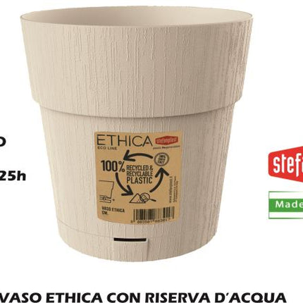 Stefanplast Vaso Ethica - Design Moderno Per Interni Ed Esterni, Collezione Elegante E Resistente