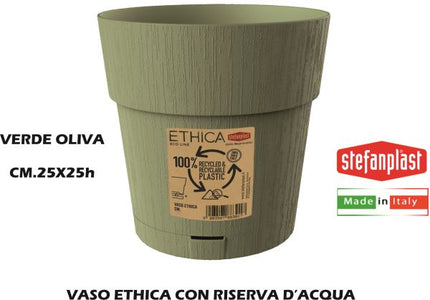Stefanplast Vaso Ethica - Design Moderno Per Interni Ed Esterni, Collezione Elegante E Resistente