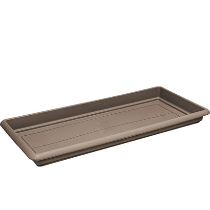 Stefanplast Sottovaso Rettangolare In Plastica – Sottocassetta Maxi Per Fioriere – Misure 60/80/100 Cm – Terracotta/Tortora