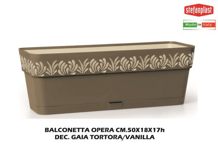 Balconetta Opera Cm.50 Dec. Gaia Tortora/Vanilla-8003507888029