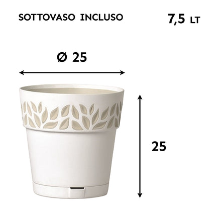Stefanplast Vaso Opera Cloe Con Riserva D’Acqua Per Esterno E Interno In Design Elegante