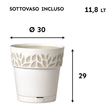 Stefanplast Vaso Opera Cloe Con Riserva D’Acqua Per Esterno E Interno In Design Elegante
