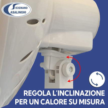 Stufa DCG Carbon Crystal 900W — Oscillante, Sicuro, Riscaldamento Rapido | SA9660N (Tavolo) / SA9680 (Colonna) DCG