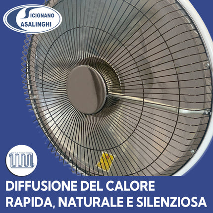 Stufa DCG Carbon Crystal 900W — Oscillante, Sicuro, Riscaldamento Rapido | SA9660N (Tavolo) / SA9680 (Colonna) DCG