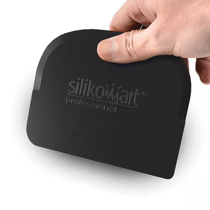 Silikomart x10 Raschietto Tarocco Dough Scraper per Impasti Nero | 14.5 x 9.7 x 2h cm Silikomart