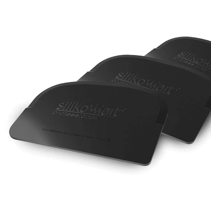 Silikomart x10 Raschietto Tarocco Dough Scraper per Impasti Nero | 14.5 x 9.7 x 2h cm Silikomart