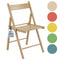 Sedia Legno Pieghevole Seduta 7 Stecche 49x43x77h cm - Naturale/Blu/Verde/Rosso/Giallo Salmar
