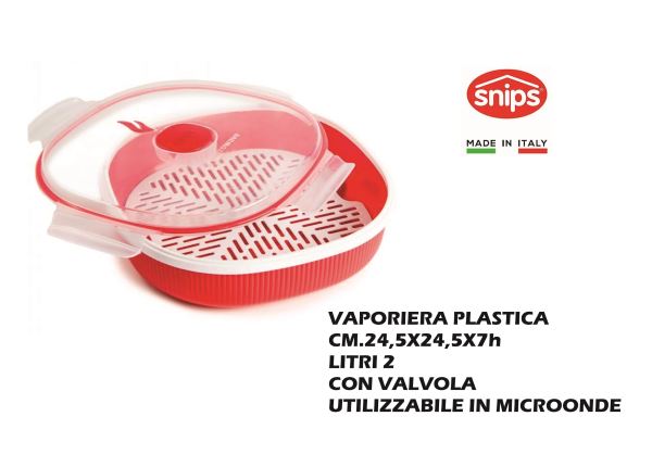 Vaporiera Plate Lt.2 Bianco Snips