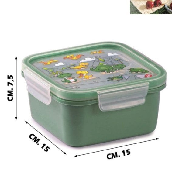 Contenitore Lunch Box Quadro Lt.0,8 Dinosauro