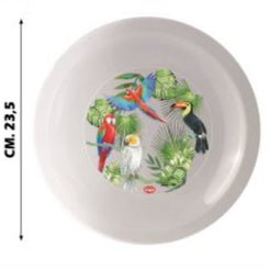 Piatto Piano Plastica Cm.23,5 Decorato con Disegni Vari Snips