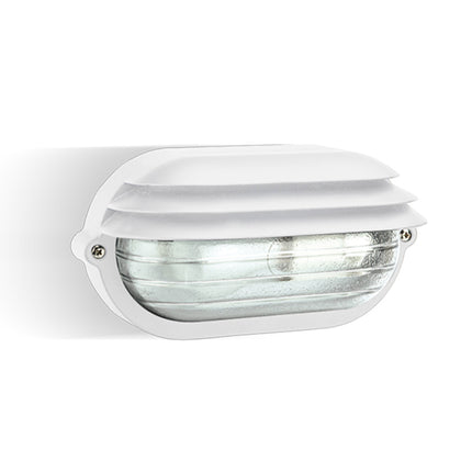 PALPEBRA OVALE Applique Piccola Ovale E27, Alluminio Pressofuso, IP54, 219x104x115 mm, Uso Esterno Bianco Sovil