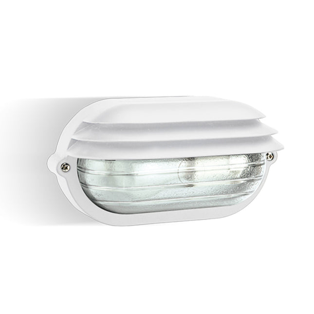 PALPEBRA OVALE Applique Piccola Ovale E27, Alluminio Pressofuso, IP54, 219x104x115 mm, Uso Esterno Bianco Sovil