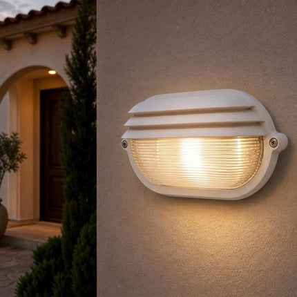 PALPEBRA OVALE Applique Piccola Ovale E27, Alluminio Pressofuso, IP54, 219x104x115 mm, Uso Esterno Sovil