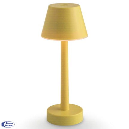 Sovil Lampada Da Tavolo Led Ricaricabile Grillo 3W 3000K Design Moderno Ed Elegante Giallo Sovil