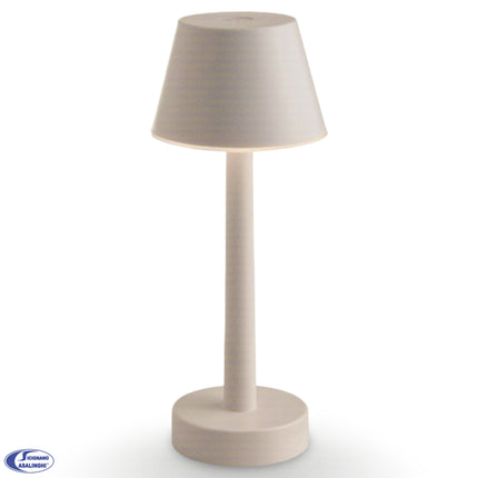 Sovil Lampada Da Tavolo Led Ricaricabile Grillo 3W 3000K Design Moderno Ed Elegante Bianco Sovil