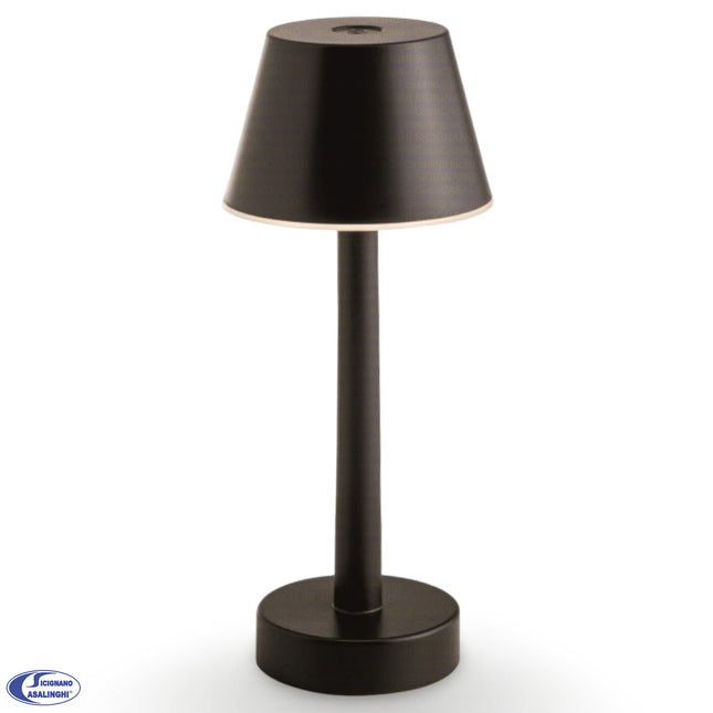 Sovil Lampada Da Tavolo Led Ricaricabile Grillo 3W 3000K Design Moderno Ed Elegante Nero Sovil