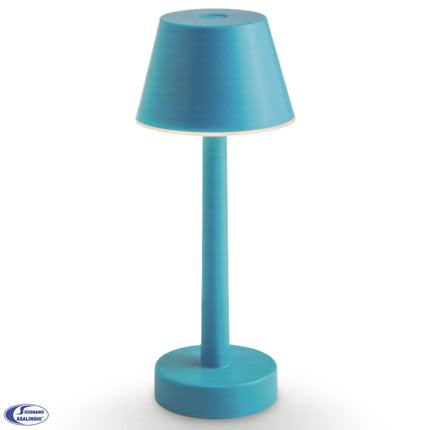 Sovil Lampada Da Tavolo Led Ricaricabile Grillo 3W 3000K Design Moderno Ed Elegante Azzurro Sovil