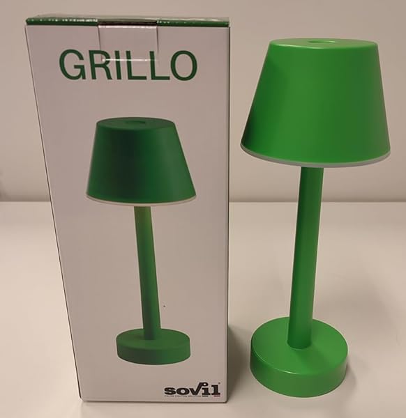 Sovil Lampada Da Tavolo Led Ricaricabile Grillo 3W 3000K Verde - 9790104