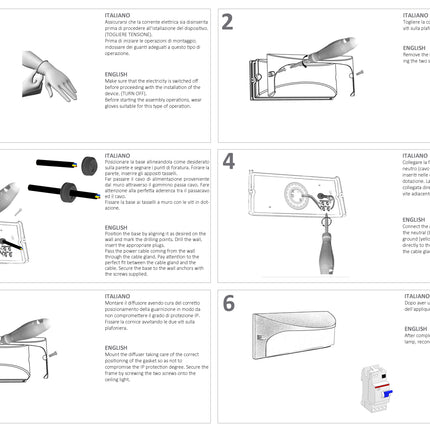 Applique da Esterno LED 10W, Alluminio Pressofuso, Diffusore Termoplastico Ghiaccio Satinato, 220x100mm, Modulo EASY CHANGE, Marrone Sovil