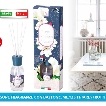 Diffusore Fragranze Con Bastonc. Ml.125 Thiare'/Frutti Rossi Star