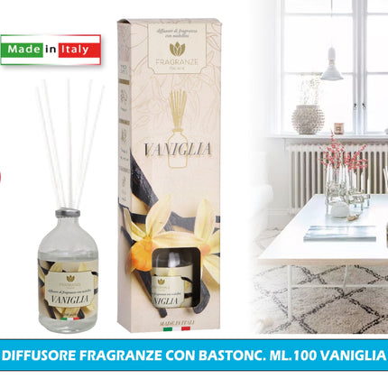 Diffusore Fragranze Con Bastonc. Ml.100 Vaniglia Star