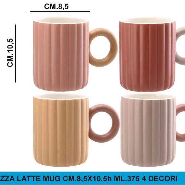 Tazza Latte Mug Nbc Cm.8,5X10,5H Ml.375 4 Colori Star