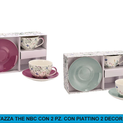 Tazza The Nbc Conf. 2 Pz. C/Piatt. 2 Decori Star