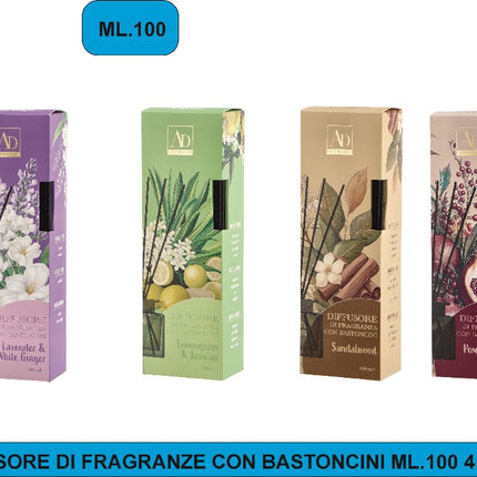 Diffusore Fragranze Con Bastonc. Ml.100 4 Fragranze Star