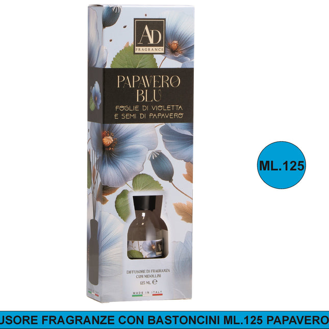 Diffusore Fragranze Con Bastonc. Ml.125 Papavero Blu Star