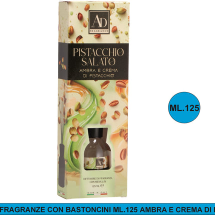 Diffusore Fragranze Con Bastonc. Ml.125 Ambra E Crema Di Pistacchio Star