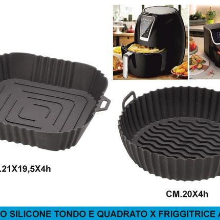 Cestello Silicone Tondo Cm.20X4H Quadro Cm.21X19,5X4H X Friggitrice Ad Aria Star