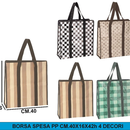 BORSA SPESA PP CM.40X16X42h 4 DECORI Star