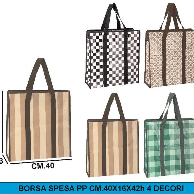 BORSA SPESA PP CM.40X16X42h 4 DECORI Star