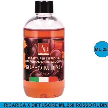 Ricarica X Diffusore Ml.250 Rosso Rubino Star