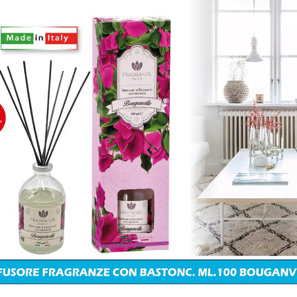 Diffusore Fragranze Con Bastonc. Ml.100 Bouganville Star