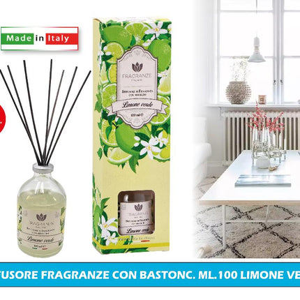Diffusore Fragranze Con Bastonc. Ml.100 Limone Verde Star