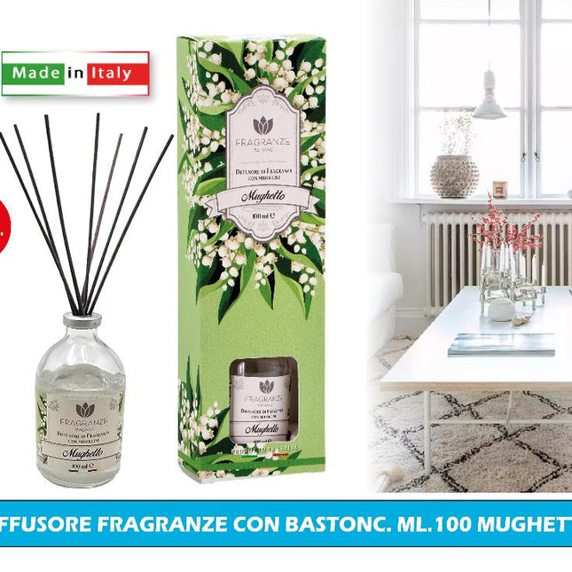 Diffusore Fragranze Con Bastonc. Ml.100 Mughetto Star