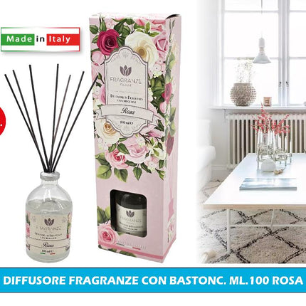 Diffusore Fragranze Con Bastonc. Ml.100 Rosa Star