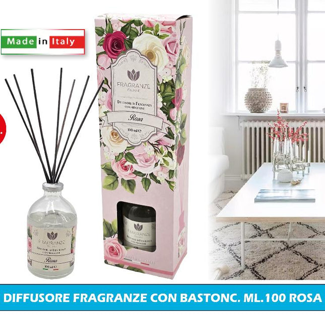 Diffusore Fragranze Con Bastonc. Ml.100 Rosa Star