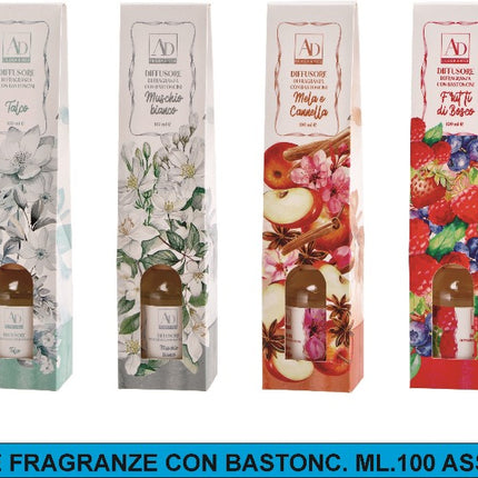 Diffusore Fragranze Con Bastonc. Ml.100 Ass. 6 Fragr. Star