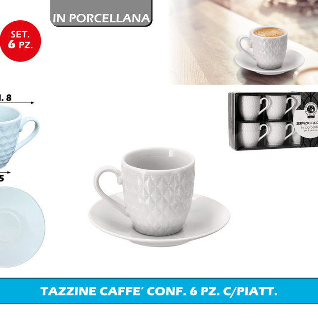 Tazzine Caffe' Conf. 6 Pz. C/Piatt. Star