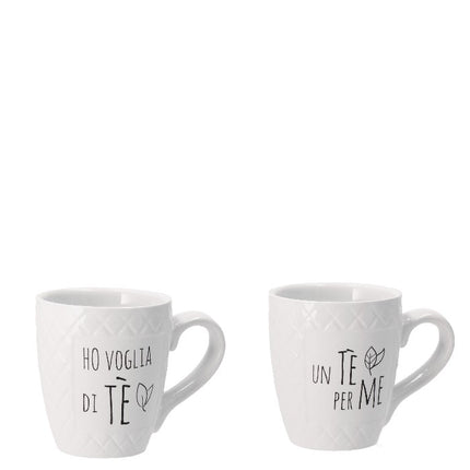 Tazza Latte Mug Ceramica Ml.200 Cm.8X8,5H 2 Dec. Star