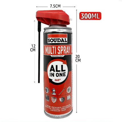 Soudal Multi Spray 300ml (No Silicone): Sbloccante Tecnico, Lubrificante & Spray Contatti Soudal